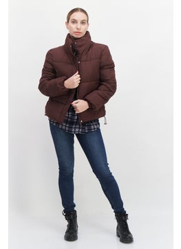 French Connection Women Plain Puffer Jacket, Brown  - Image 2
