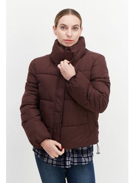 French Connection Women Plain Puffer Jacket, Brown  - Image 1