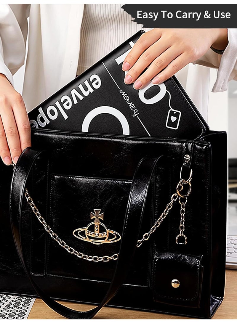 SOLARAE 100 Envelopes Money Saving Challenge Binder Kit, 100-Day $5,050 Savings Challenge, Budget Planner & Money Saver with 25 Pages of 4 Numbered Envelopes on each page (Black) - Image 2