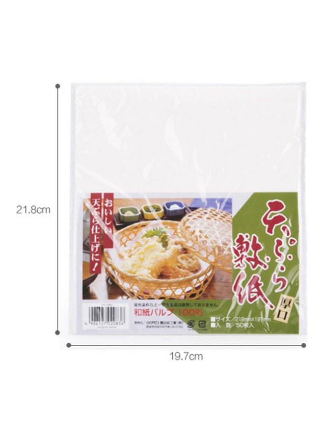 NIBEMINENT 50-Piece Oil Absorbing Paper White - Image 5