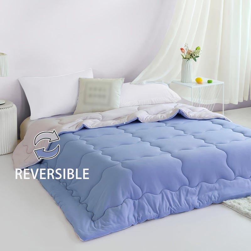 1pc Comforter Duvet Insert - Quilted Comforters, All Season Duvet, Polyester Filling, Bedding Comforter With Corner Tabs - Image 1