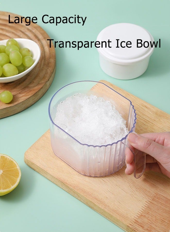 Ice Crushers  Small Multifunctional Diy Hand-Cranked Ice Machine  Portable Ice Crusher Hand Crank Ice Shaver Manual Blenders Ice Crushers Mini Hand-Operated Ice Shaver Slushie Household Kitchen Tool For Party Celebration White  - Image 3