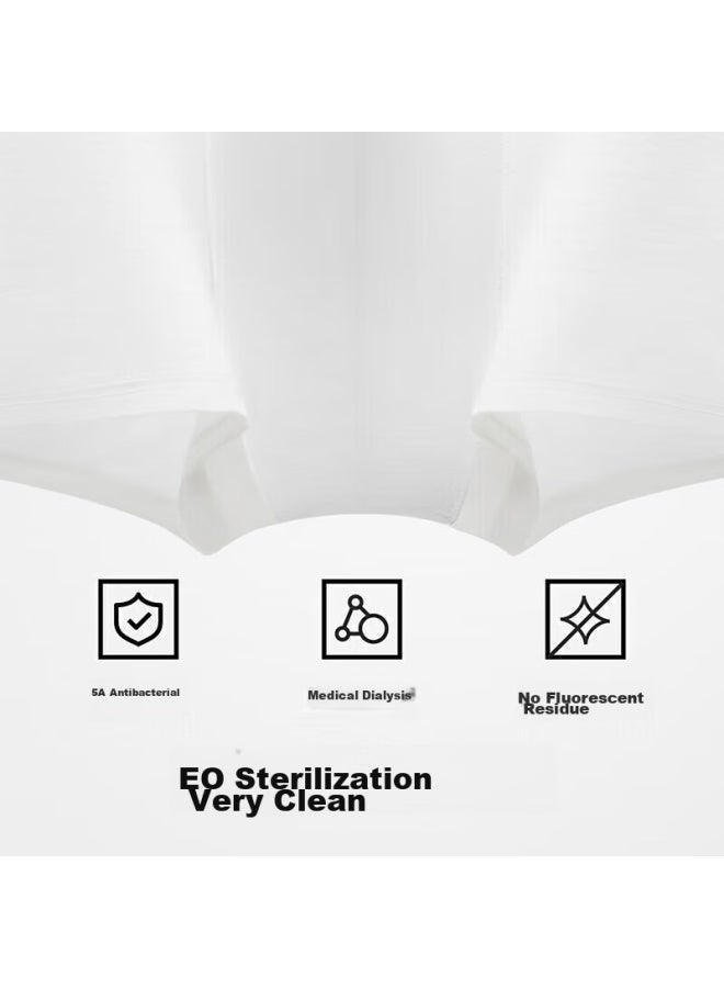 Bananain Jiaonei Men's Disposable Underwear, Eo Sterilized, 100% Pure Cotton, 7a Antibacterial, For Business Trips, Travel, Military Training, Daily Use, Boxer Briefs, 7 Pieces - Image 3