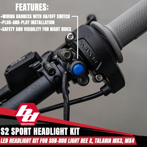 Baja Designs S2 Sport Headlight Kit for Sur-Ron Light Bee X and Talaria MX3/MX4 (Driving Combo; Clear) - Image 5