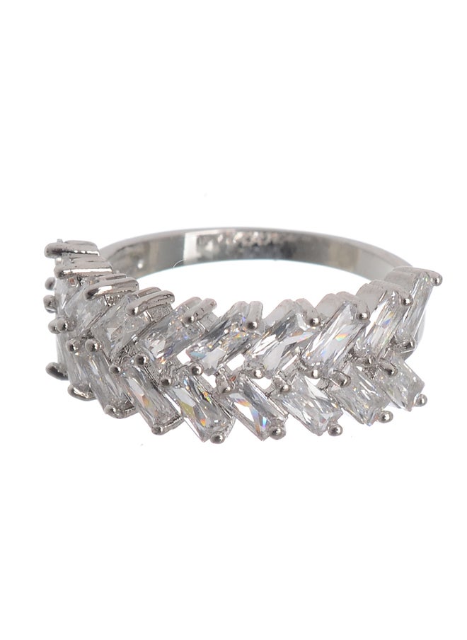Akher el Ankoud - Silver Zircon Ring - Image 1