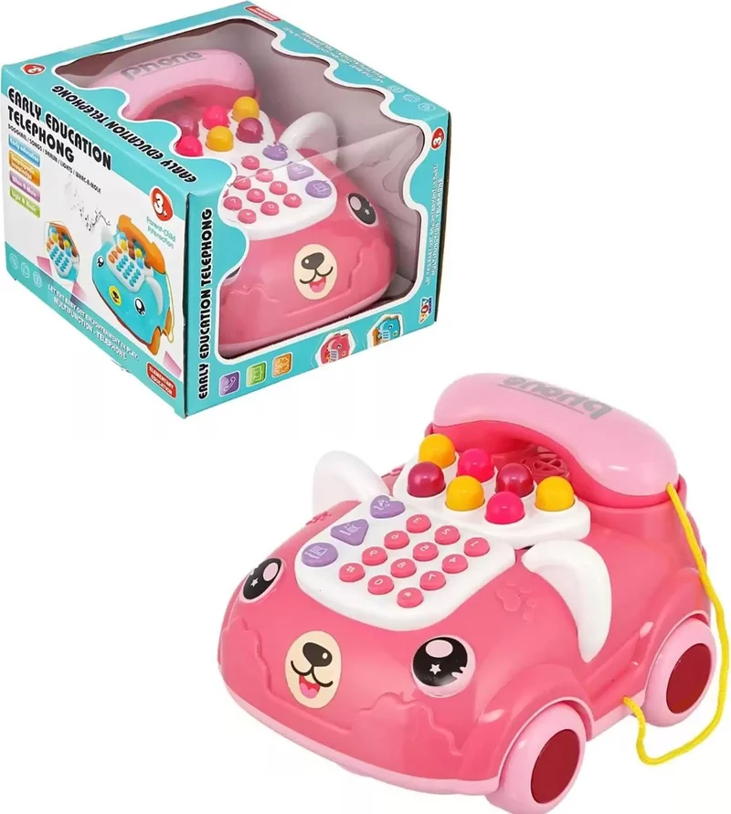 Sole Samira Sole Toy Car Phone with Sound and Light - My First Phone, Educational Toy Phone