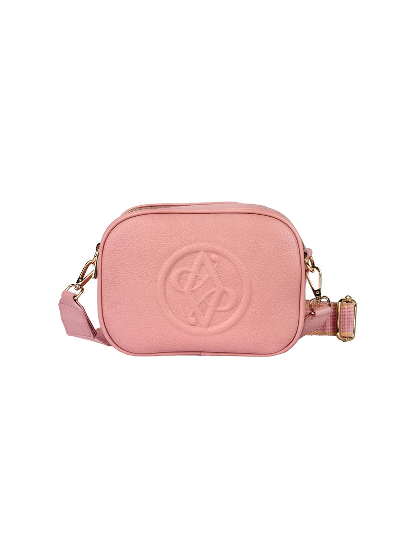 AMICA Rue Ladies Leather Women's Shoulder Crossbody Bag with Woven Strap