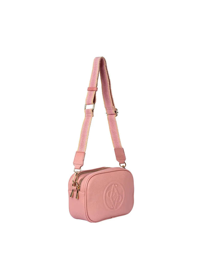 AMICA Rue Ladies Leather Women's Shoulder Crossbody Bag with Woven Strap