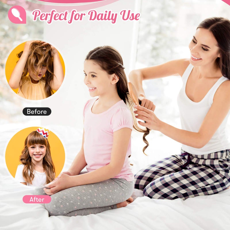 URTHEONE Mini Hair brush,Detangling Brush for Thick Curly Thin Long Short Wet or Dry Hair, Pocket Travel Small Paddle Hair Brush for Men Women Kids - Image 5