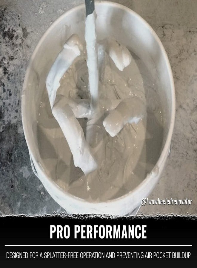 Level-5 13" Paint & Drywall Mud Mixer - LEVEL5 | 13" Shaft, 2" Head | Pro-Grade | in-Hand Drill Attachment Paddle | 5-293 - Image 4