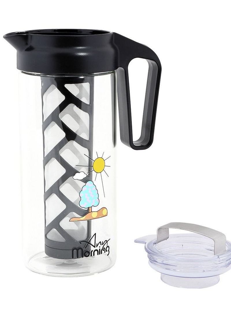 Any Morning Cold Brew Coffee Maker, Coffee Brewer for Ice Coffee and Ice Tea, Durable Borosilicate Glass Pitcher, Removable Mesh Filter, 44 oz (1300 ml/ 1.37 Quart) - Image 3