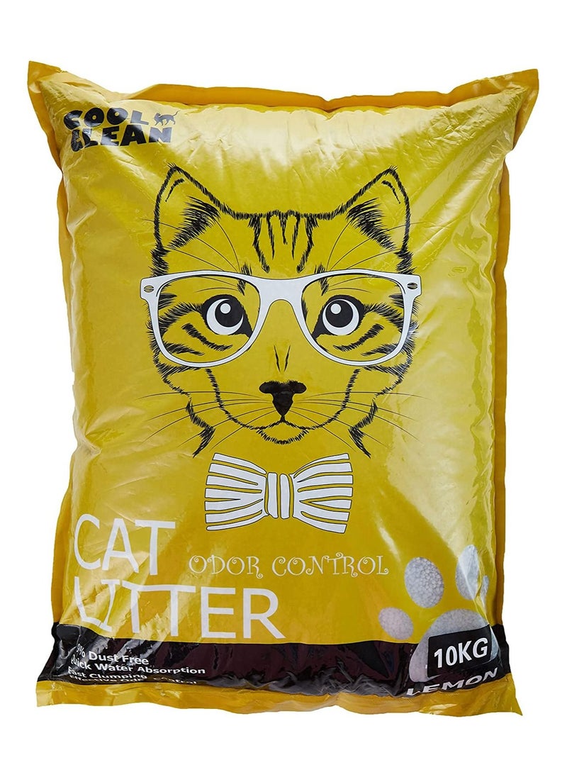COOL CLEAN Odor Control Clumping Cat Litter Lemon Scent 10 kg 