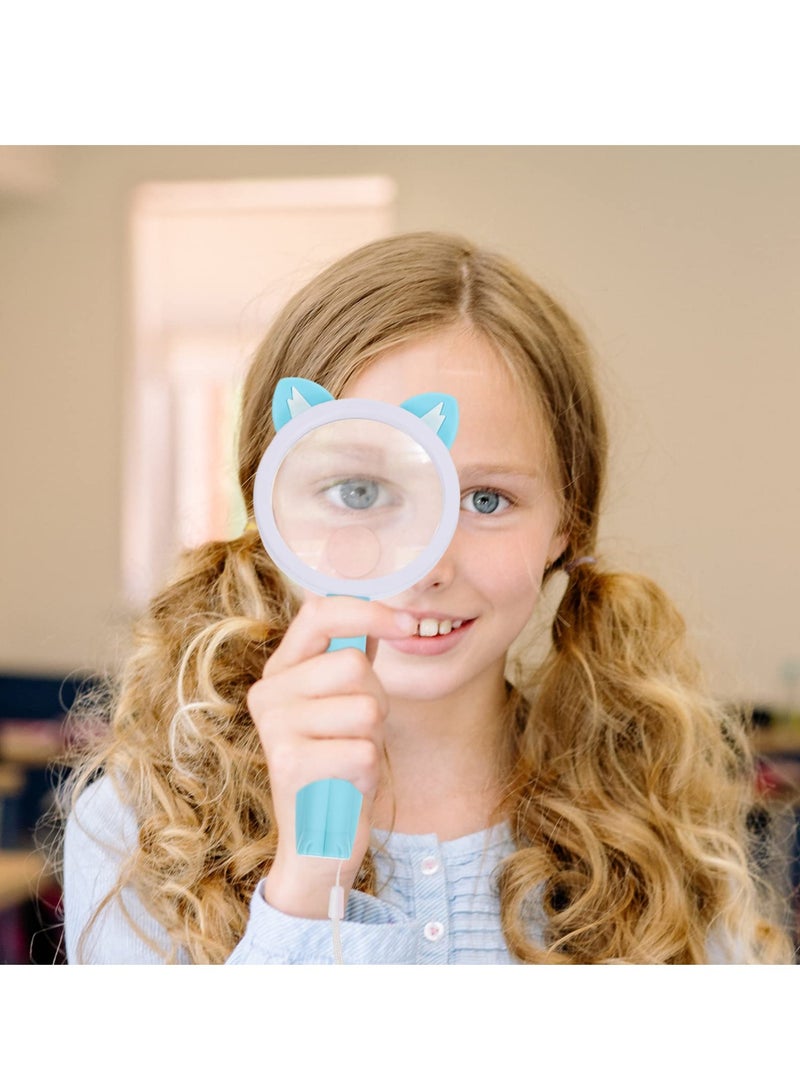 SOLARAE Magnifying Glass with Handle, Kids Scientific Toys Portable Magnify Reading Len Insect Specimen Observing Props for Kids Child Elderly 3pcs - Image 5