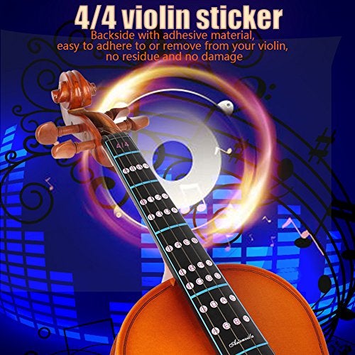 Heayzoki Violin Fingerboard Sticker,Violin Finger Guide Sticker, Removable 4/4 Violin Fiddle Finger Fingerboard Fretboard Sticker for Beginners Practice - Image 2