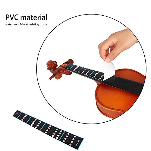 Heayzoki Violin Fingerboard Sticker,Violin Finger Guide Sticker, Removable 4/4 Violin Fiddle Finger Fingerboard Fretboard Sticker for Beginners Practice - Image 5