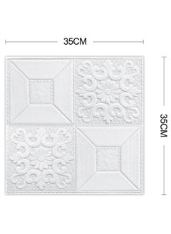 RATSAW 10Pcs 3D Wall Panels 350 * 350mm 3D Brick Wall Stickers Self Adhesive Wall Tiles 3D DIY Tile Brick Wall Stickers Waterproof XPE Foam Panel for Door Floor Furniture  - Image 3