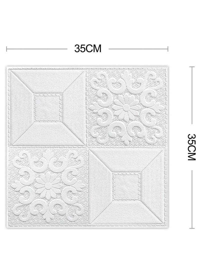 RATSAW 10Pcs 3D Wall Panels 350 * 350mm 3D Brick Wall Stickers Self Adhesive Wall Tiles 3D DIY Tile Brick Wall Stickers Waterproof XPE Foam Panel for Door Floor Furniture  - Image 3