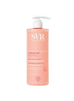 SVR Topialyse Cleansing Balm Soothing Face & Body Wash With Niacinamide Omega 3 6 & 924Hr Nourishing Protective Cleanser For Dry Itchy And Sensitive Skin. Fragrancefree 13.5 Fl.Oz.  - Image 1