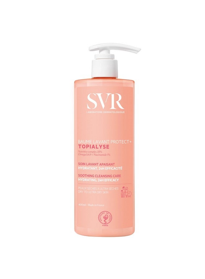 SVR Topialyse Cleansing Balm Soothing Face & Body Wash With Niacinamide Omega 3 6 & 924Hr Nourishing Protective Cleanser For Dry Itchy And Sensitive Skin. Fragrancefree 13.5 Fl.Oz. - Image 1