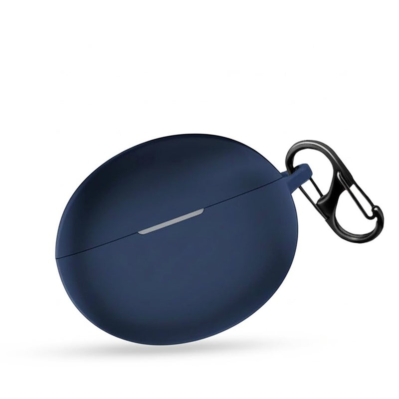 LIRAMARK غطاء سيليكون LIRAMARK مع مشبك متوافق مع OnePlus Buds 4 (أزرق منتصف الليل) - Image 4