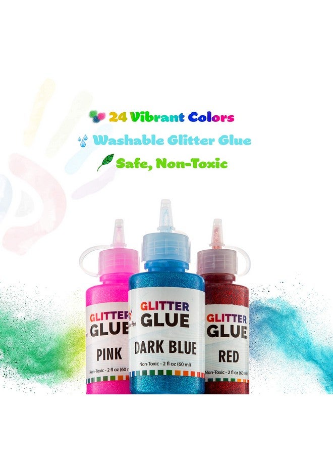 Positive Art Glitter Glue (Value Pack - 24 Colors) | Washable Glittery Art Glue | Essential Slime Supplies For Slime Making And Arts & Crafts Projects | Non-Toxic & Safe For Kids - Image 4