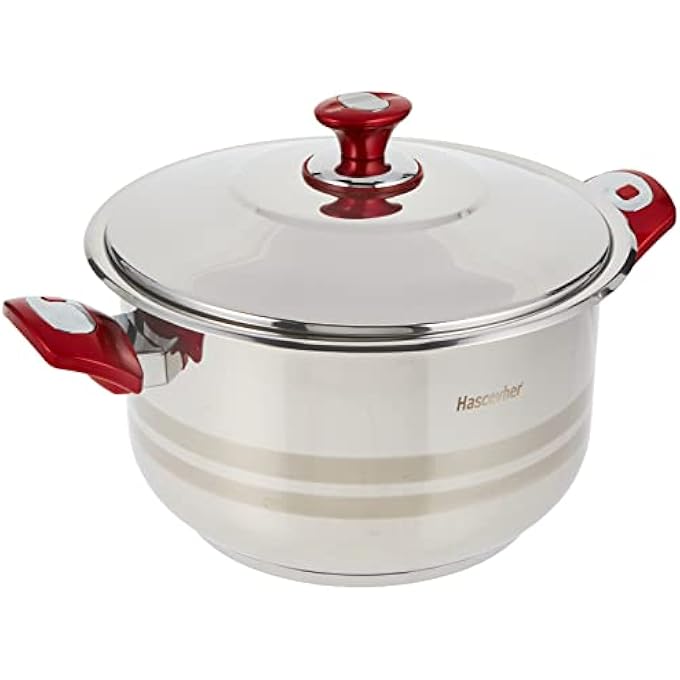 هاسيفير قدر طهي إيليت من الفولاذ المقاوم للصدأ بمقبض صنع في تركيا 26 سم - Image 1