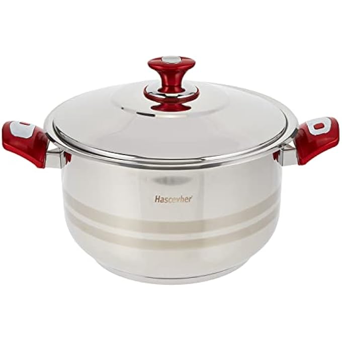 هاسيفير قدر طهي إيليت من الفولاذ المقاوم للصدأ بمقبض صنع في تركيا 26 سم - Image 2