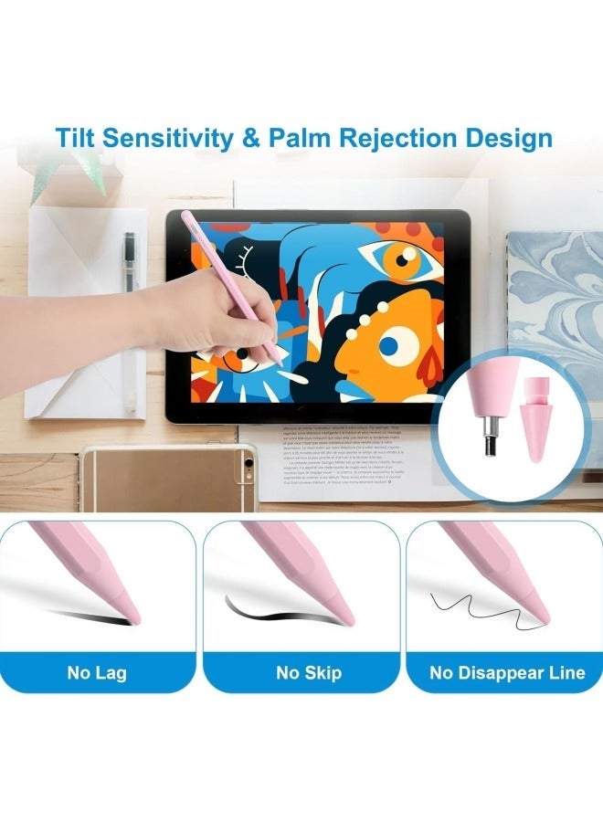 TIGER 2024 Newest iPad Pencil for iPad 9th&10th Gen, Fast Charge Apple Pen for iPad 2018-2024, iPad Pencil for iPad Pro 11/12.9 3/4/5 Gen, iPad Mini 5/6, iPad 6/7/8, iPad Air 3/4/5, Pink - Image 5