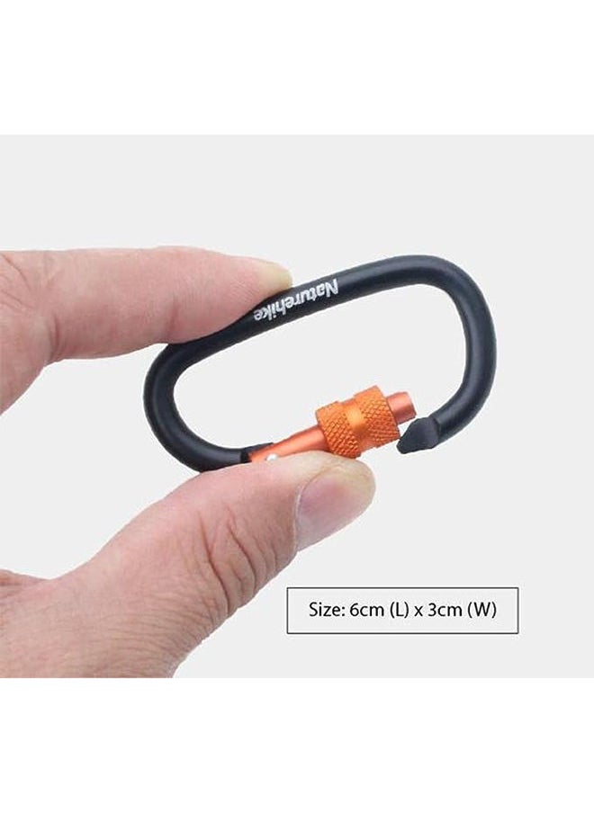 Naturehike 6cm d-utility hanging strap locks | Outdoor Gear | Carabiner | Aluminum, D-Shape, 45 kg Weight Tolerance, Versatile for Camping and Hiking  - Image 4