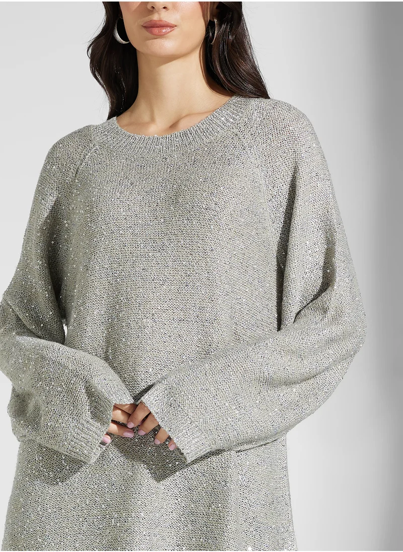 فيرو مودا Embellished Crew Neck Sweater