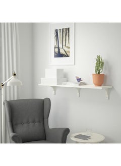 Zaboon Wall Shelf, White, 120X30 Cm  - Image 3