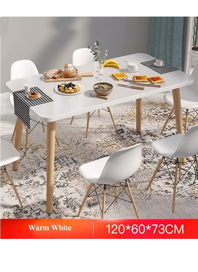 Golden - 5-Piece Dining Table Chair Set,Modern Kitchen Table with 4 Chair,Wooden Coffee Table Leisure Breakfast Table and Chairs for for Kitchen/Living Room/Office/Cafe/Meeting Room(120cm) - Image 1
