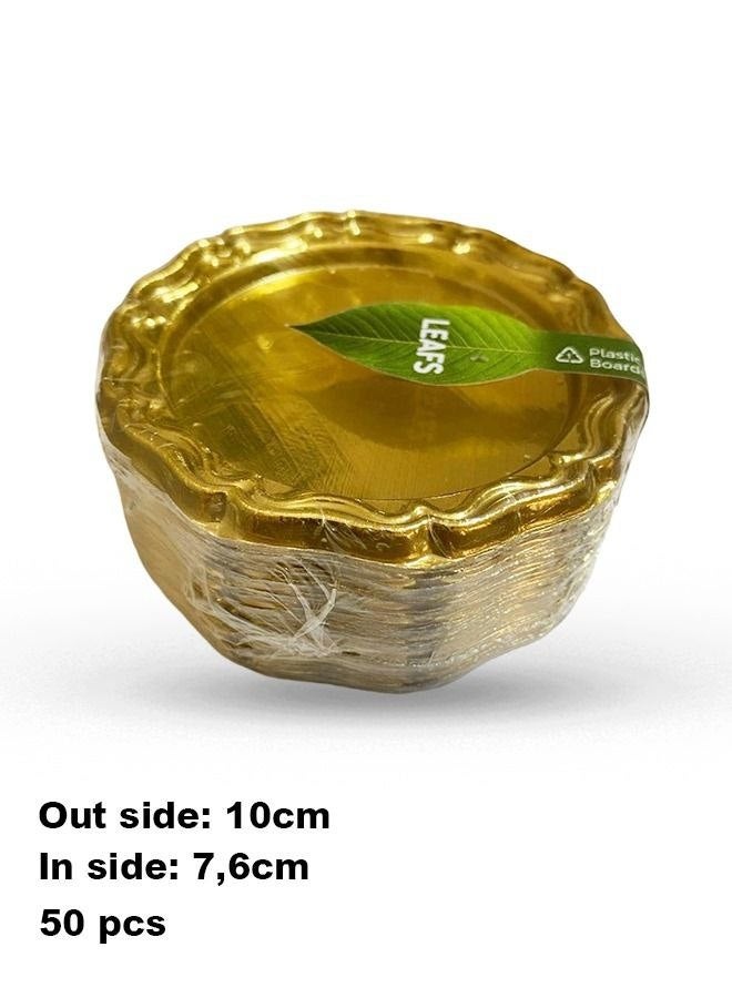 قواعد ذهبي مدور كبير جاتوه