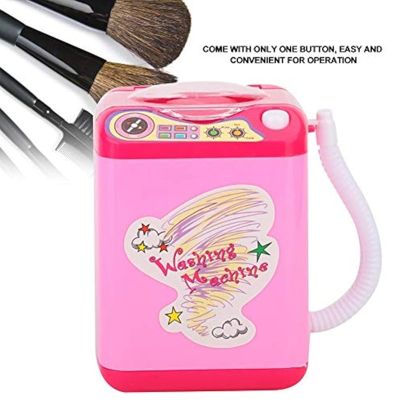 POCREATION Makeup Sponge Washing Machine, Mini Electric Brush Washing Machine, Mini Makeup Brush Cleaner Device, for Girls Ladies Cleaning Make Up Brushes(Pink) - Image 3