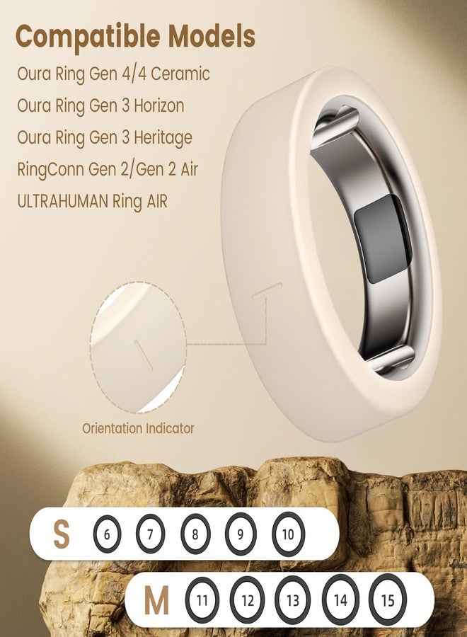 BandRain 8 Pack Ring Cover Compatible with Oura Ring Gen 4/4 Ceramic/Gen 3, Ultra-Thin Silicone Anti-Scratch Protector Accessories for Oura Ring Cover Jacket for Women Men - Image 2