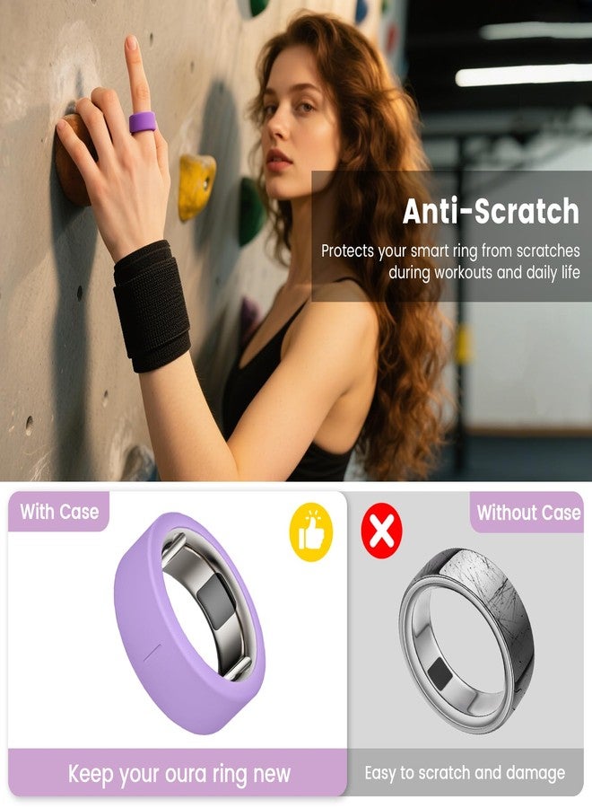 BandRain 8 Pack Ring Cover Compatible with Oura Ring Gen 4/4 Ceramic/Gen 3, Ultra-Thin Silicone Anti-Scratch Protector Accessories for Oura Ring Cover Jacket for Women Men - Image 4