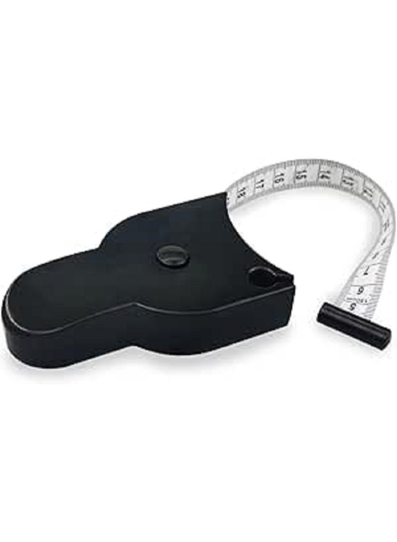 شريط قياس - لقياس الجسم، مسطرة قياس لللياقة البدنية يطول 60 بوصة (150 سم) لقياس الجسم وتتبع فقدان الوزن وحجم العضلات ( اسود ) - Image 1