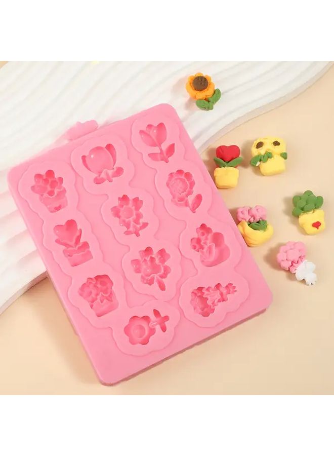 Model Y190 Silicone Flower Mold For Chocolate Fondant Cakes Cookies Ice Cream Baking - Image 4