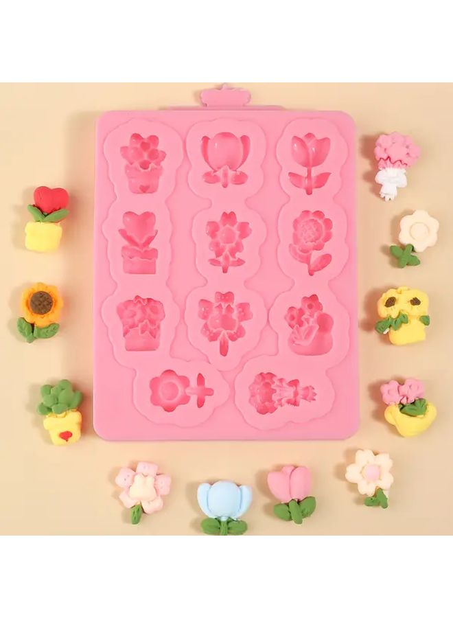 Model Y190 Silicone Flower Mold For Chocolate Fondant Cakes Cookies Ice Cream Baking - Image 2