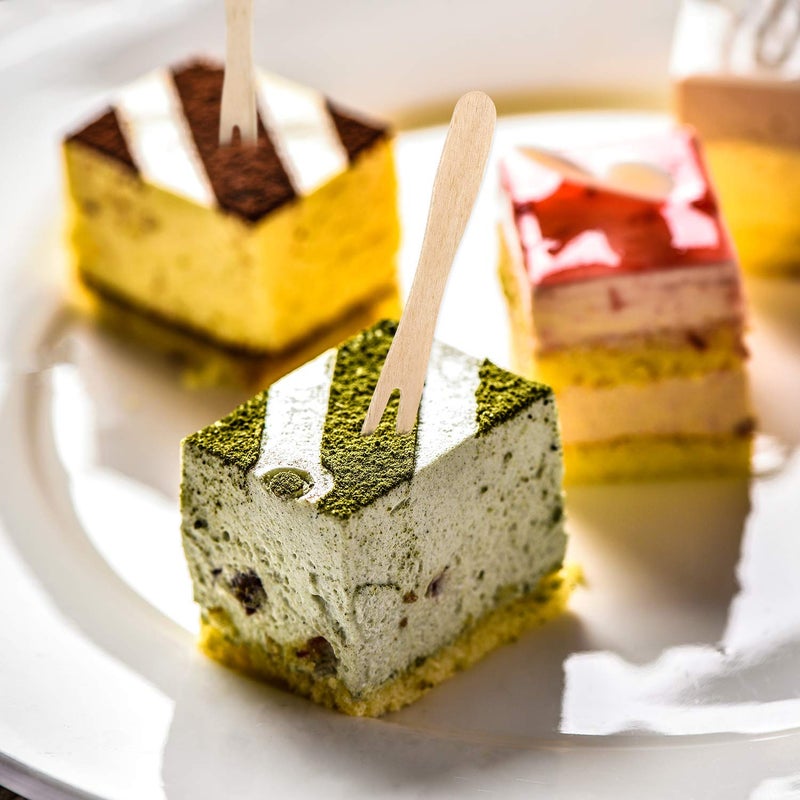 Gmark 3.5"" Wooden French Fry Forks 200 ct  Two Prong Wood Fork  Mini Forks Chip Forks  Biodegradable Compostable Birchwood (200pcs/bag) GM1043 - Image 4