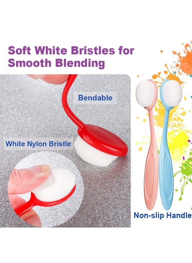 Craft Ink Blending Brush Crafting Ink Background Blender Soft Bristle Color Coded Handles Paper Crafter Artist Tool For Painting Drawing Card Making Stamp Stencil (12Pcs)