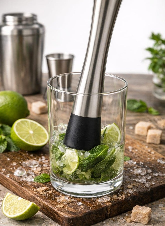 Eliixor Stainless Steel Cocktail Muddler and Bar Spoon Combo Set | 2-Piece Professional Bartending Tool Kit | Durable Rust-Resistant Bar Accessories for Mojito, Mocktails & Home Bar - Image 5