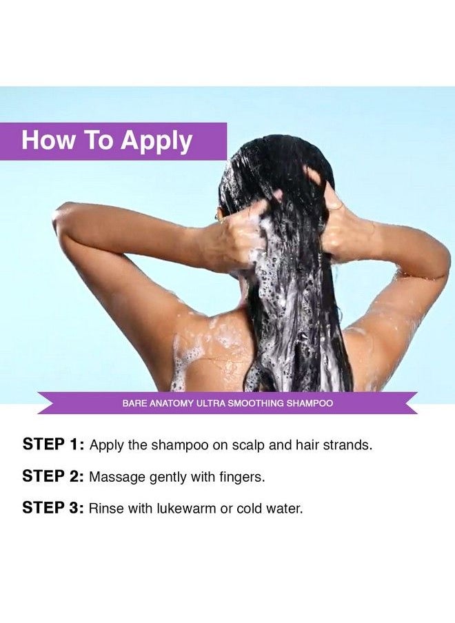 BARE ANATOMY - Ultra Smoothing Hair Shampoo Restores Smoothing & Texture By 27% Dry & Frizzy Hair Powered By Carbohydrate Complex & Niacinamide For Unisex 250Ml - Image 1