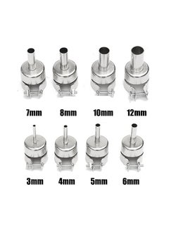 Generic 8pcs Hot Air Generator Nozzles Heat Air Machine Solder Set Hot Air Soldering Station 3/4/5/6/7/8/10/12mm for 850 852 858 950 952 702  - Image 2