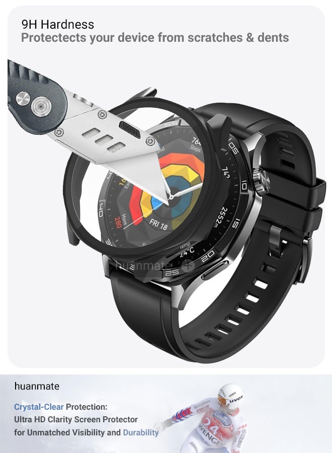huanmate Huawei WATCH GT 5 46mm Smart Watch Case with Screen Protector – All-Round Protection, Crisp Display Clarity, Anti-Scratch & Smudge-Resistant, Durable Build, Easy Snap-On Design  - Image 3