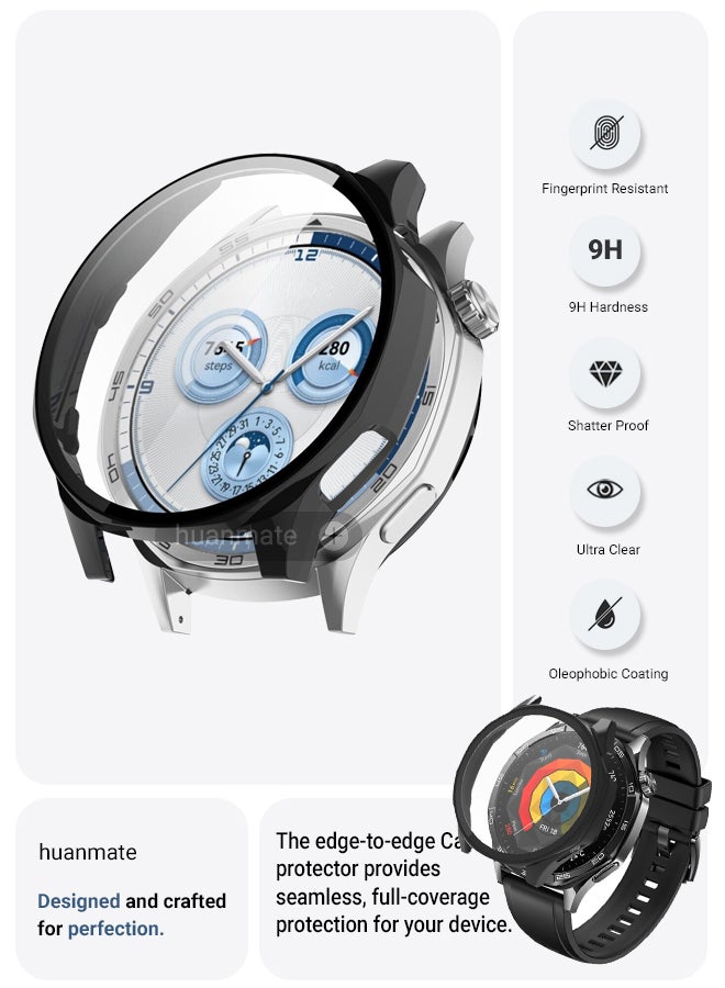 huanmate Huawei WATCH GT 5 46mm Smart Watch Case with Screen Protector – All-Round Protection, Crisp Display Clarity, Anti-Scratch & Smudge-Resistant, Durable Build, Easy Snap-On Design  - Image 2