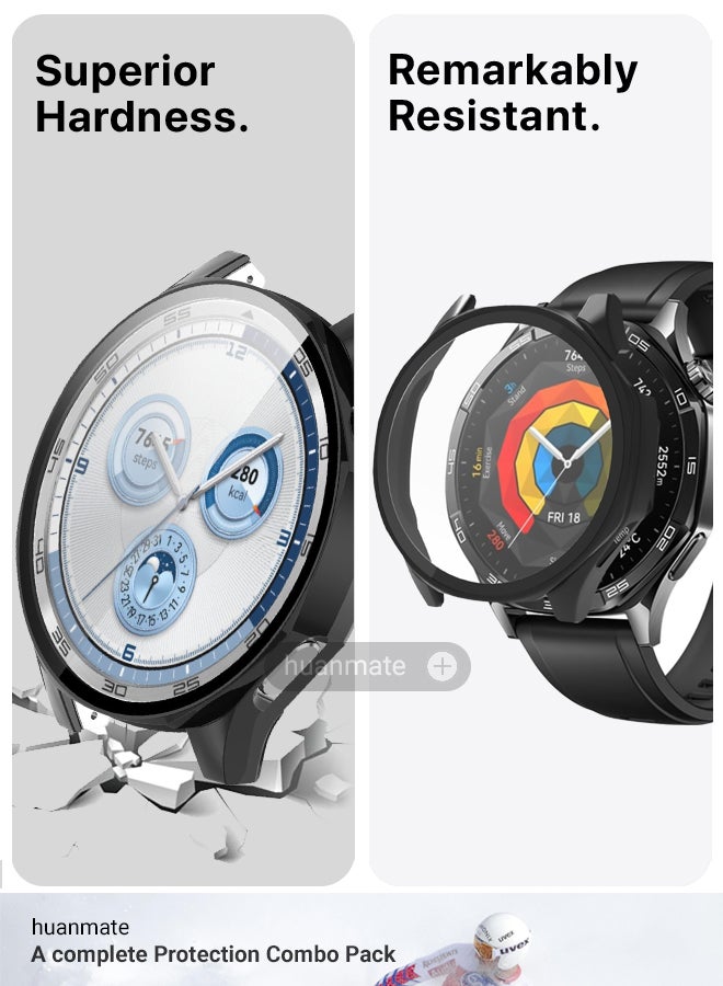 huanmate Huawei WATCH GT 5 46mm Smart Watch Case with Screen Protector – All-Round Protection, Crisp Display Clarity, Anti-Scratch & Smudge-Resistant, Durable Build, Easy Snap-On Design  - Image 5