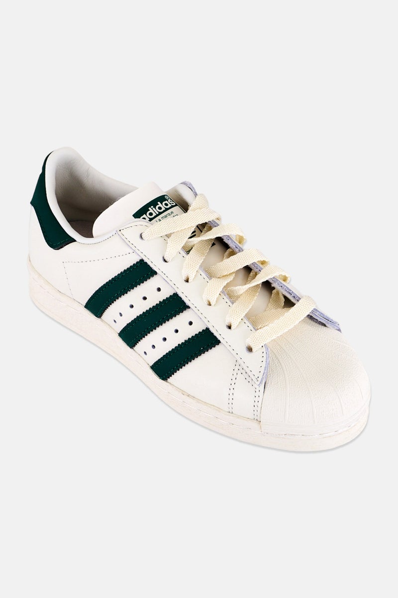adidas Originals Kids Boy Superstar 82 Lace Up Outdoor Shoes, Off White - Image 1