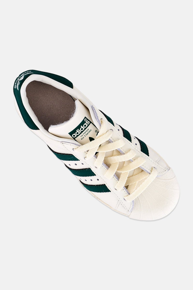 adidas Originals Kids Boy Superstar 82 Lace Up Outdoor Shoes, Off White - Image 4