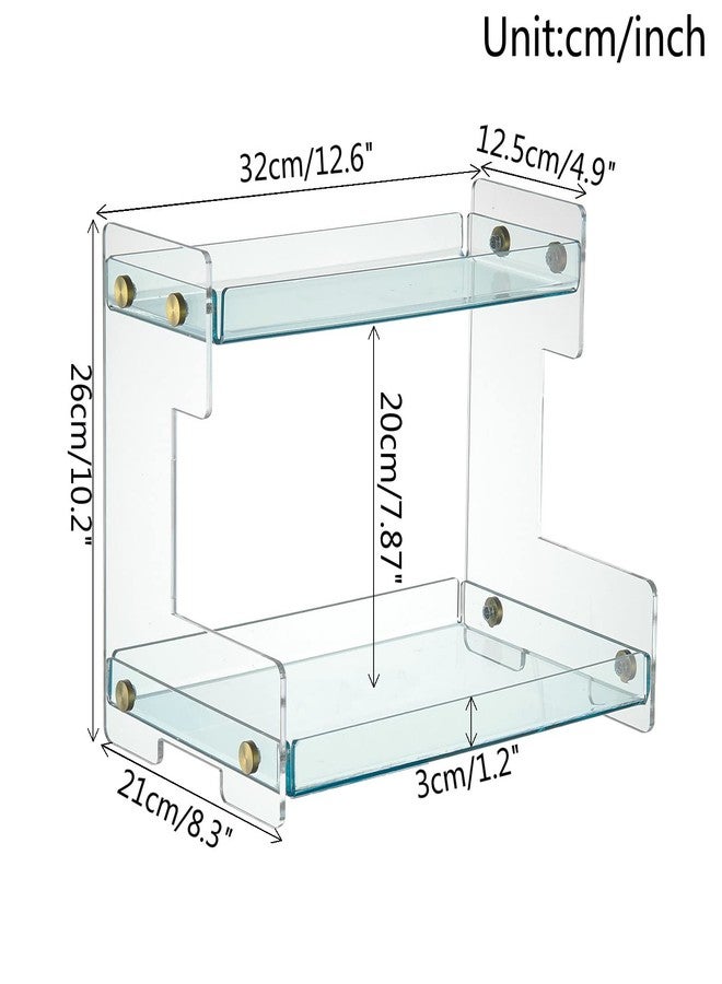 Hiendure Bathroom Organizer Countertop, 2-Tier Acrylic Bathroom Counter Organizer Makeup Organizer for Vanity Spice Rack Organizer, Brown - Image 4